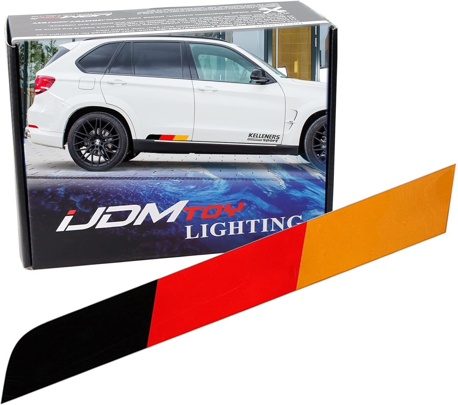 High-Quality 17×2-Inch Reflective Flag Stripe for Car Customization