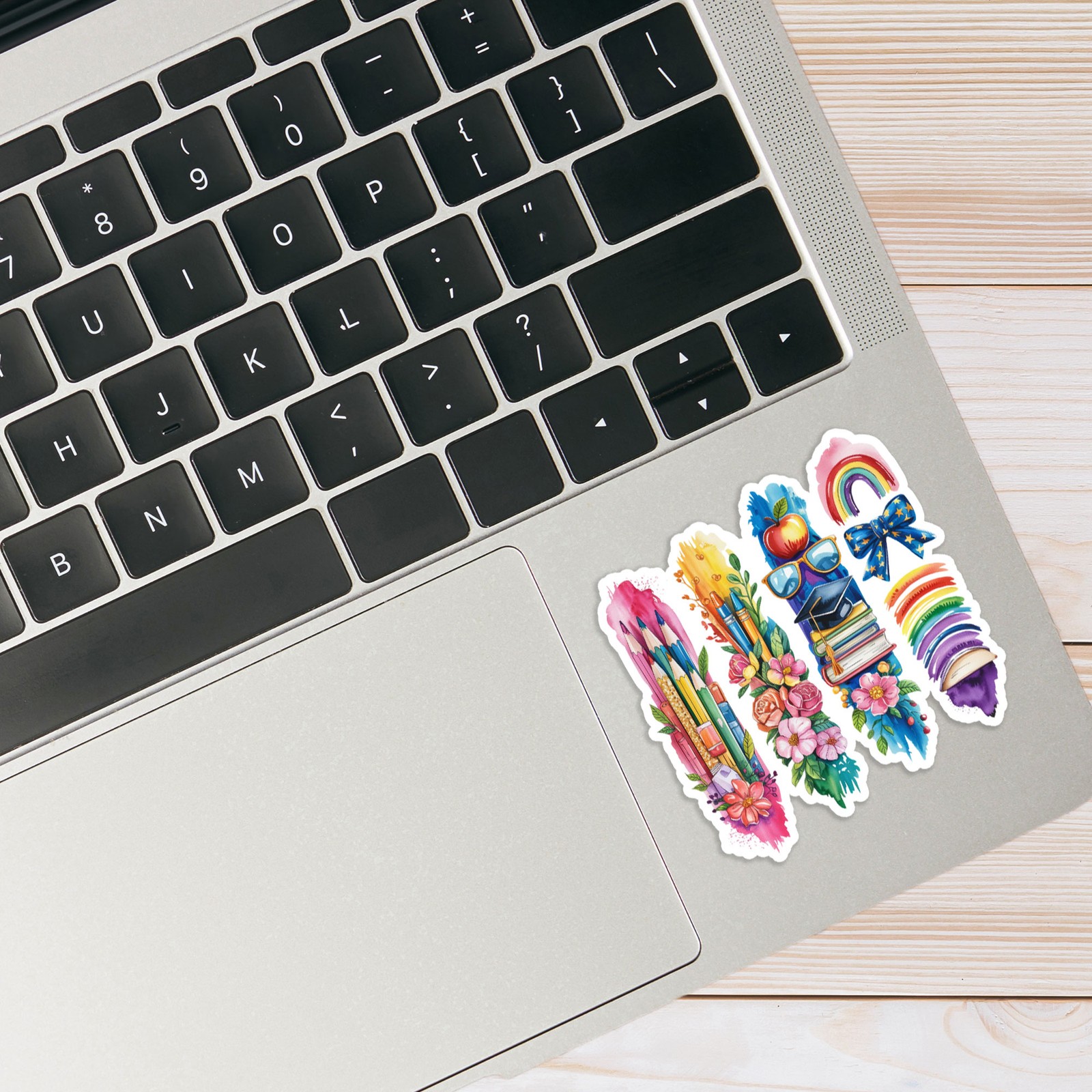 Brushstrokes School Supplies – Vinyl Decal Sticker – Car Window Laptop – #1332