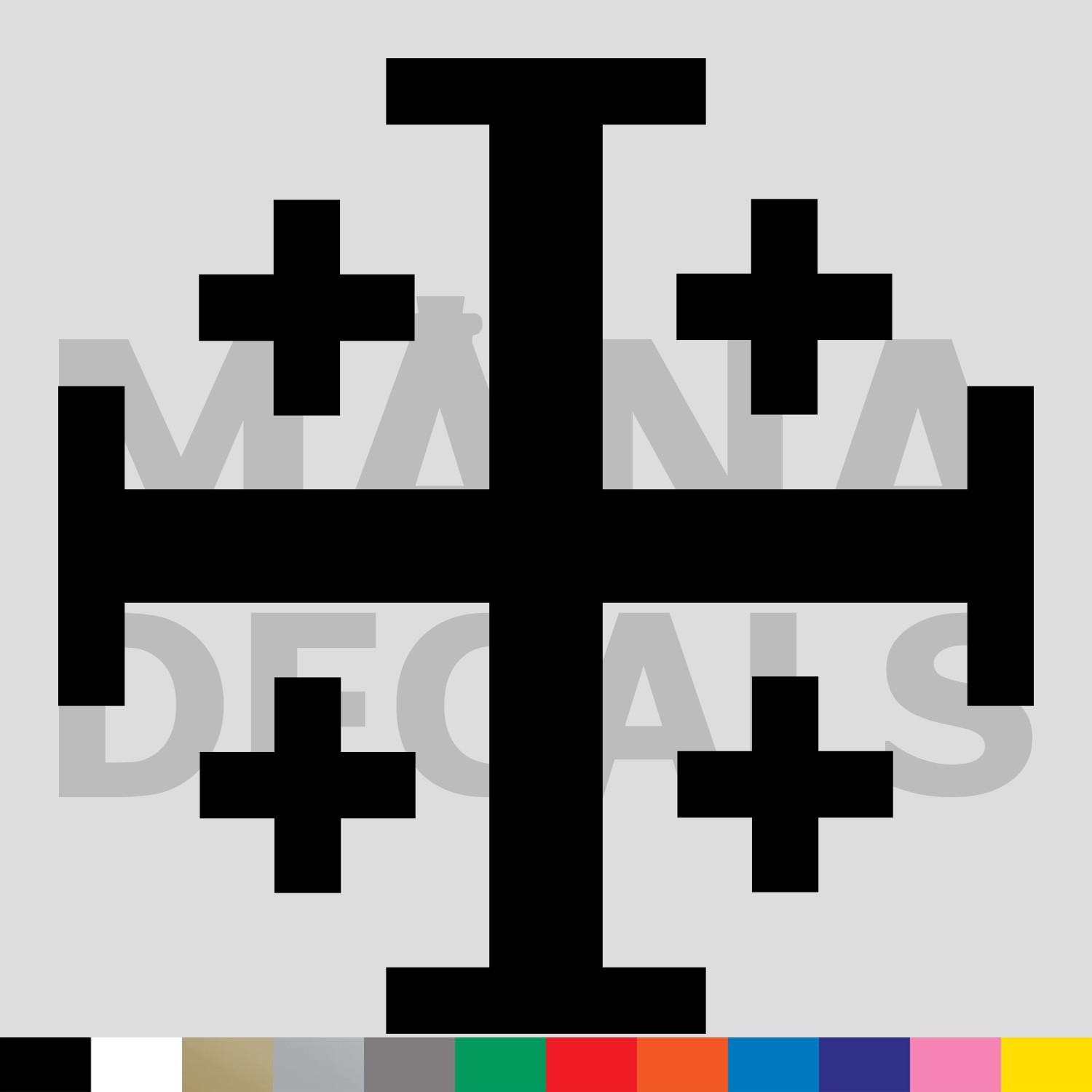 Jerusalem Cross Vinyl Die Cut Decal Sticker – Christian Kingdom Religious