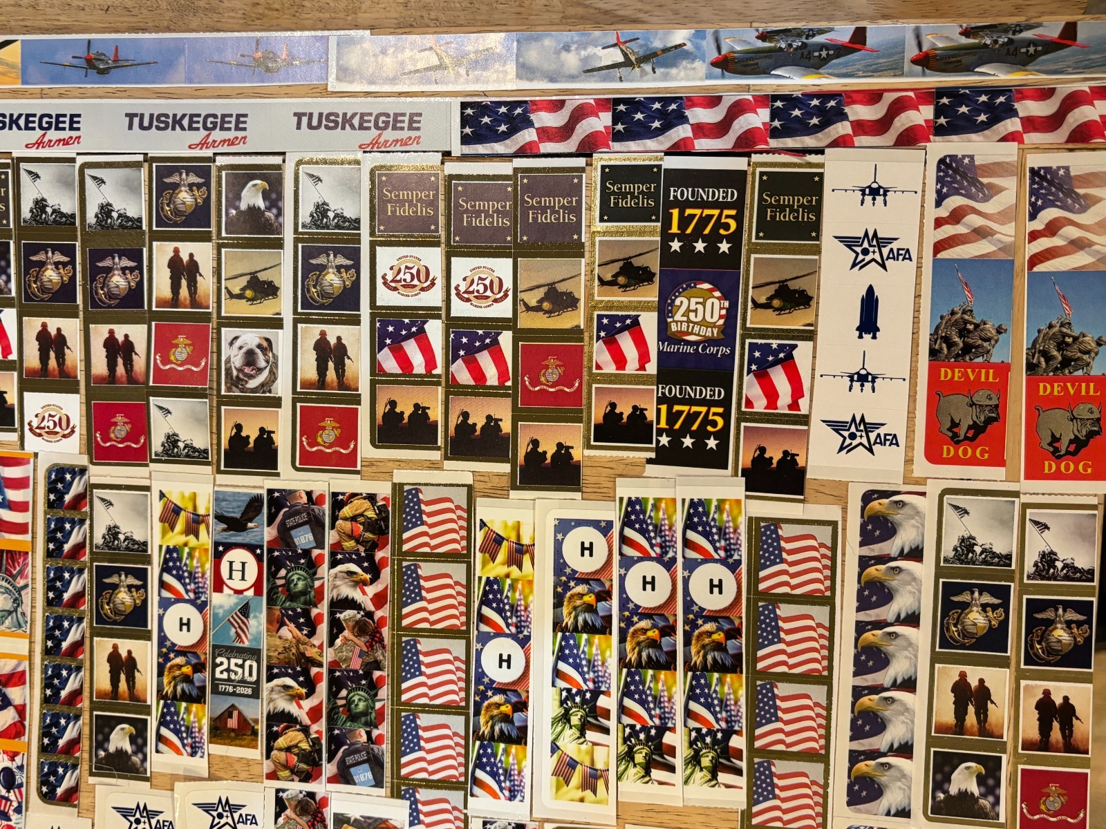 Patriotic Sticker Lot – Charity Organizations – SMALL Size – Large Quantity