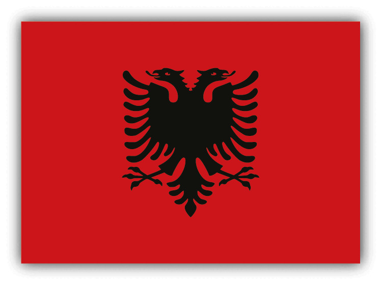 Albania Flag Car Bumper Sticker Decal