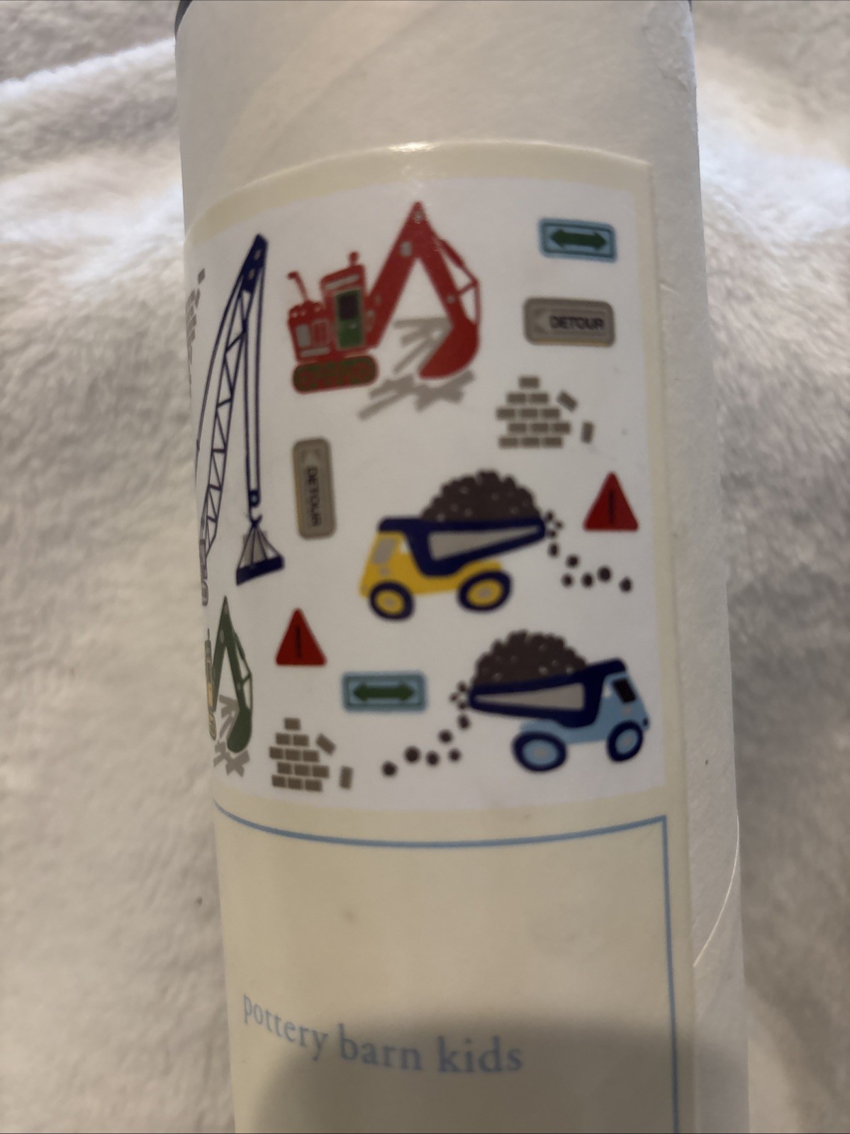New Pottery Barn Kids Set of 14 Construction Trucks Wall Decals – New In Tube
