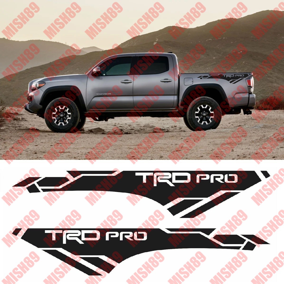 Toyota Tacoma TRD PRO 2016-2020 side bed Decals Die Cut Vinyl Stickers