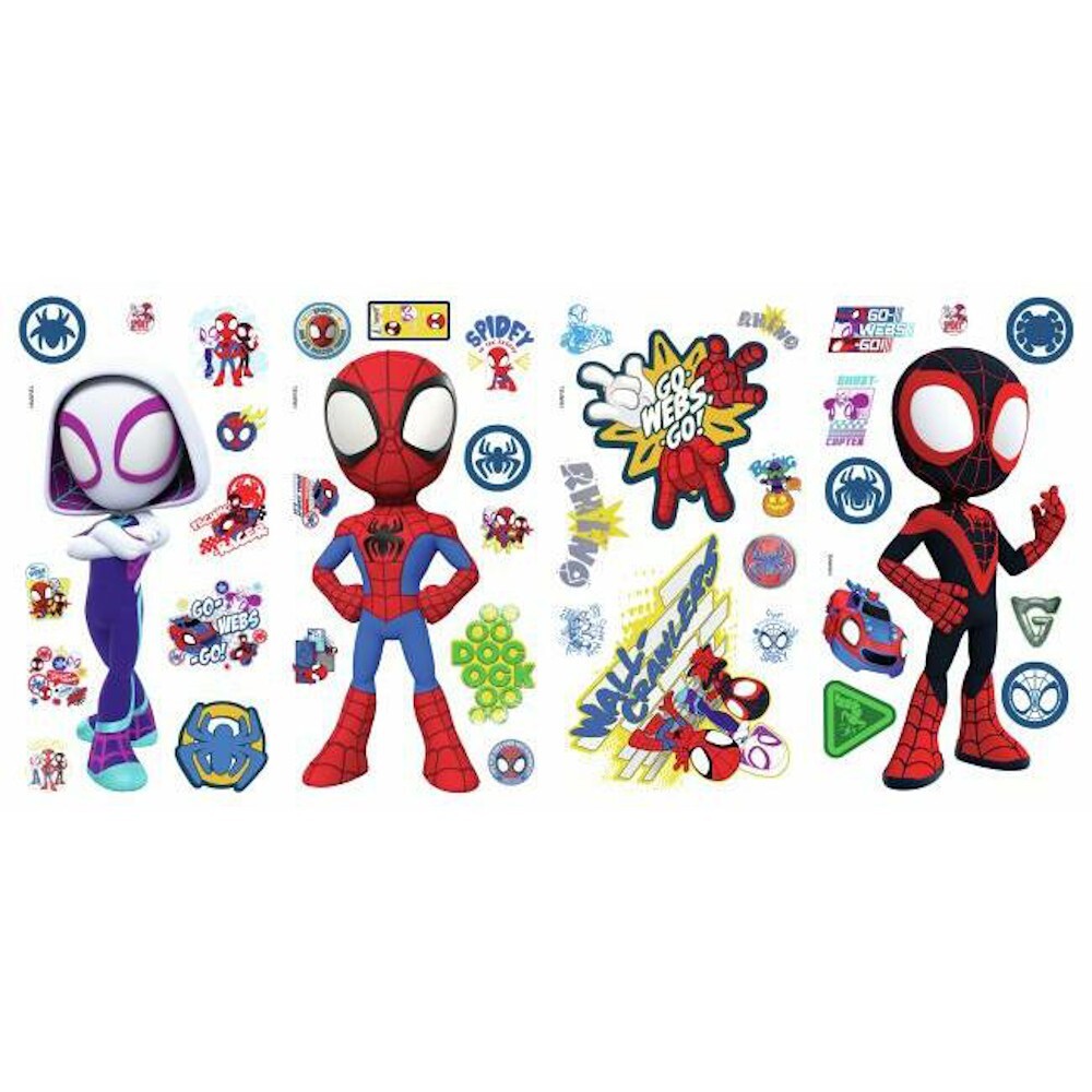 Spidey and His Friends Peel & Stick Wall Decals Marvel Kids Room Wall Stickers