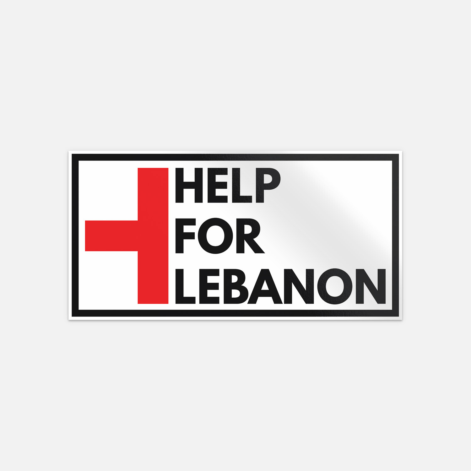 Help For Lebanon Slogan Vinyl Sticker Decal