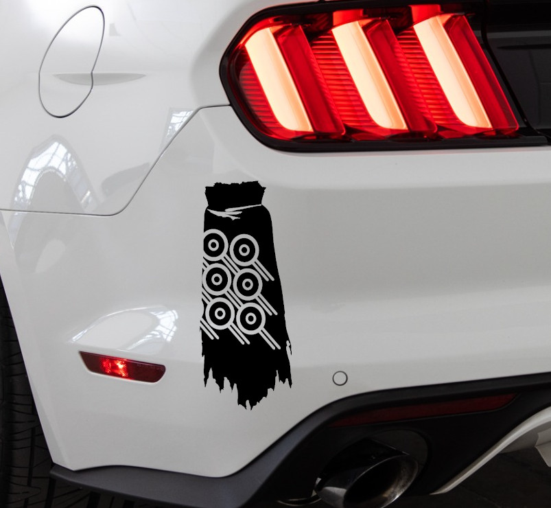 Cloak of Taniks Destiny Fallen Indoor/Outdoor Vinyl Decal Matte Black/White
