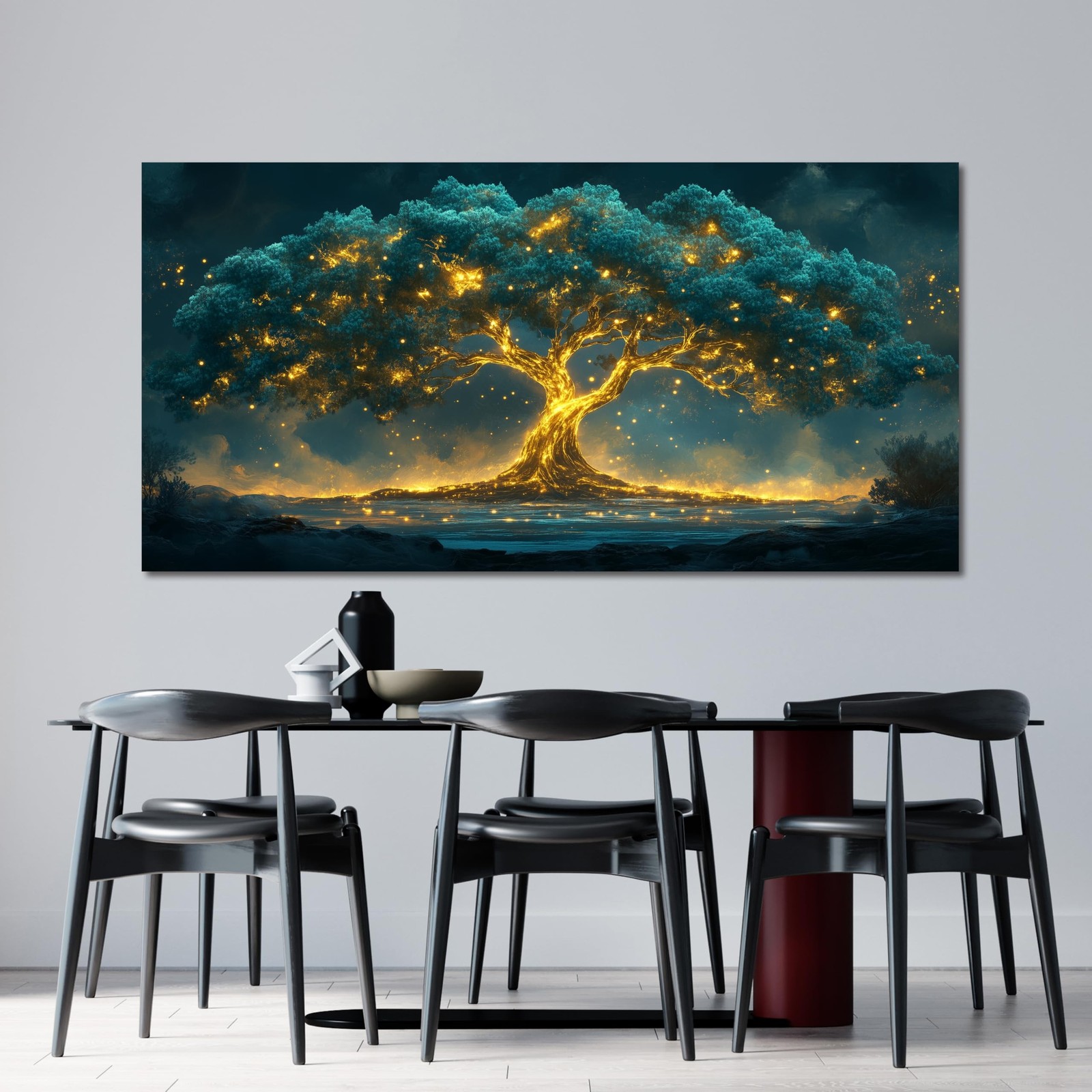 Canvas Wall Art Decor Artwork for Walls Green Wall Art Decor Large Tree of Li…