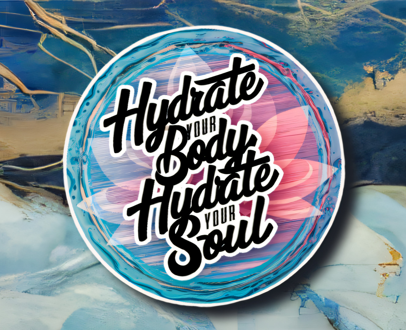 Hydrate Your Body, Hydrate Your Soul – Wellness Sticker for, tumblers, labtops