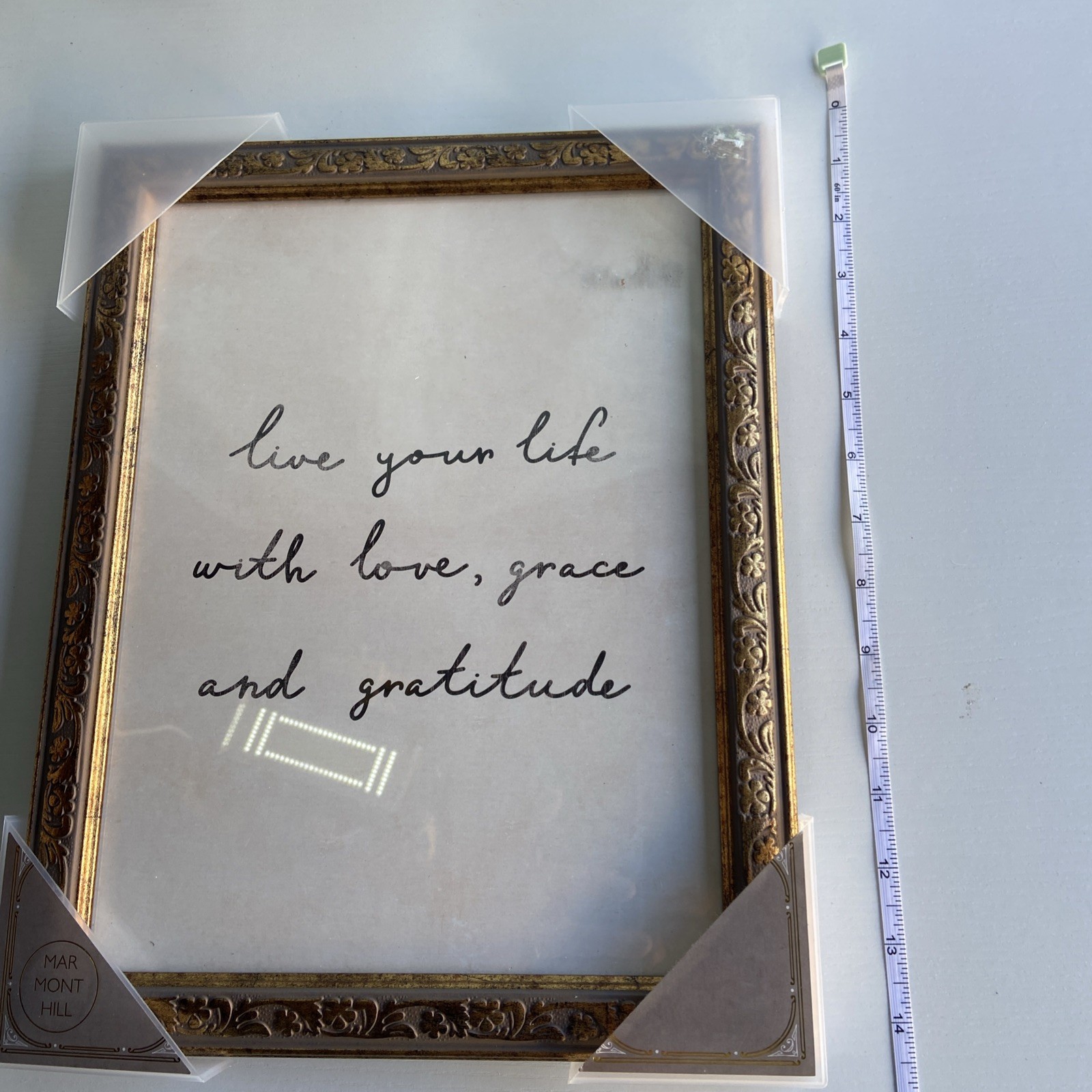 Marmont Hill Framed Art. Live your life with love, Grace and gratitude.