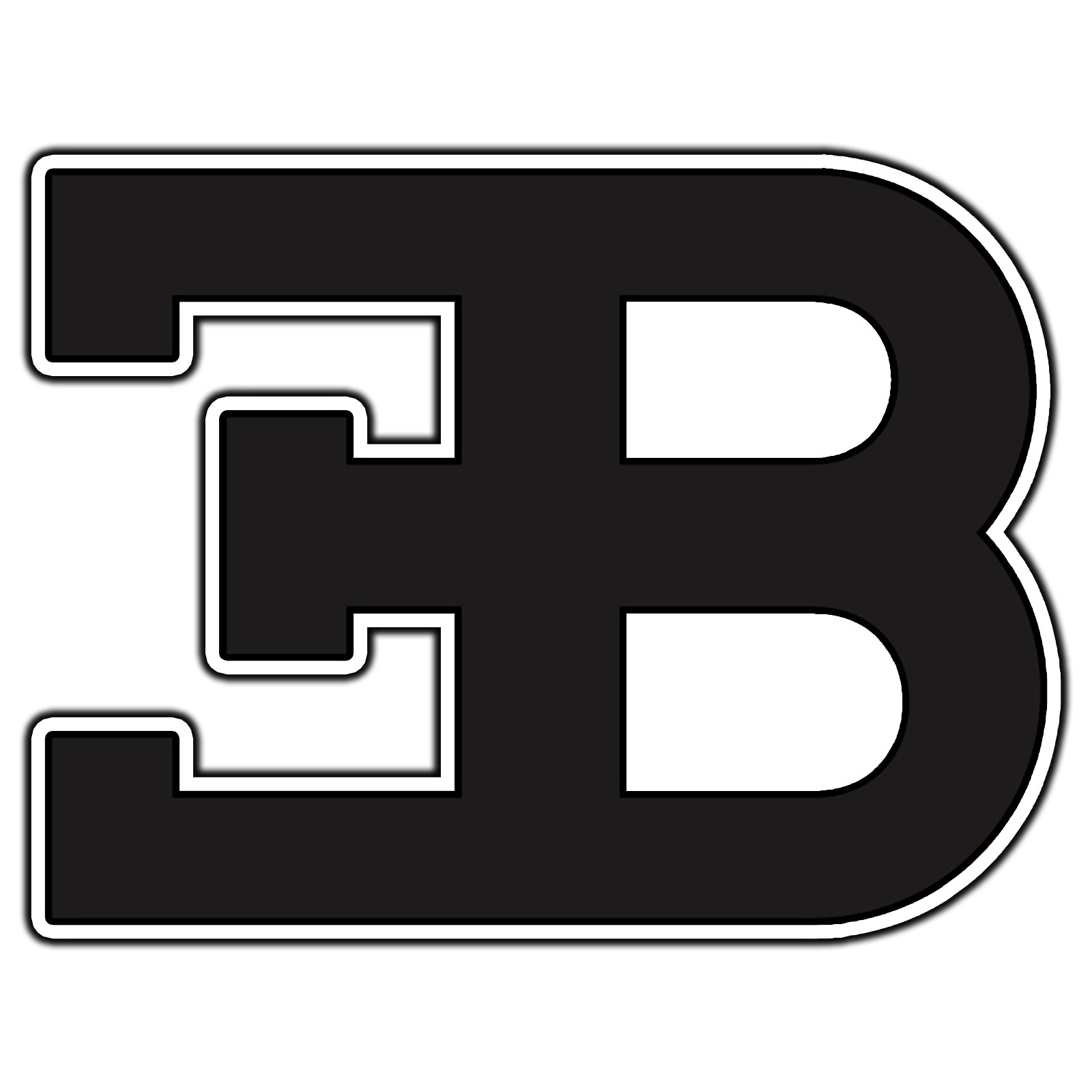 Bugatti Monogram Logo #2 Sticker Waterproof Vinyl Decal Die-Cut Laptop Car
