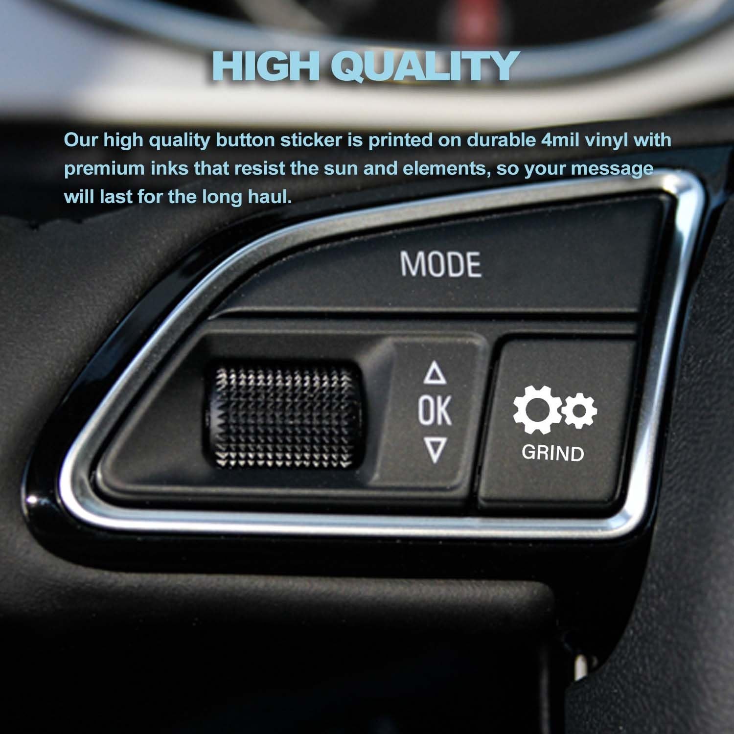 2Pcs Novelty Stickers for Car or Truck, Transparent Vinyl, Modern Style, Wate…