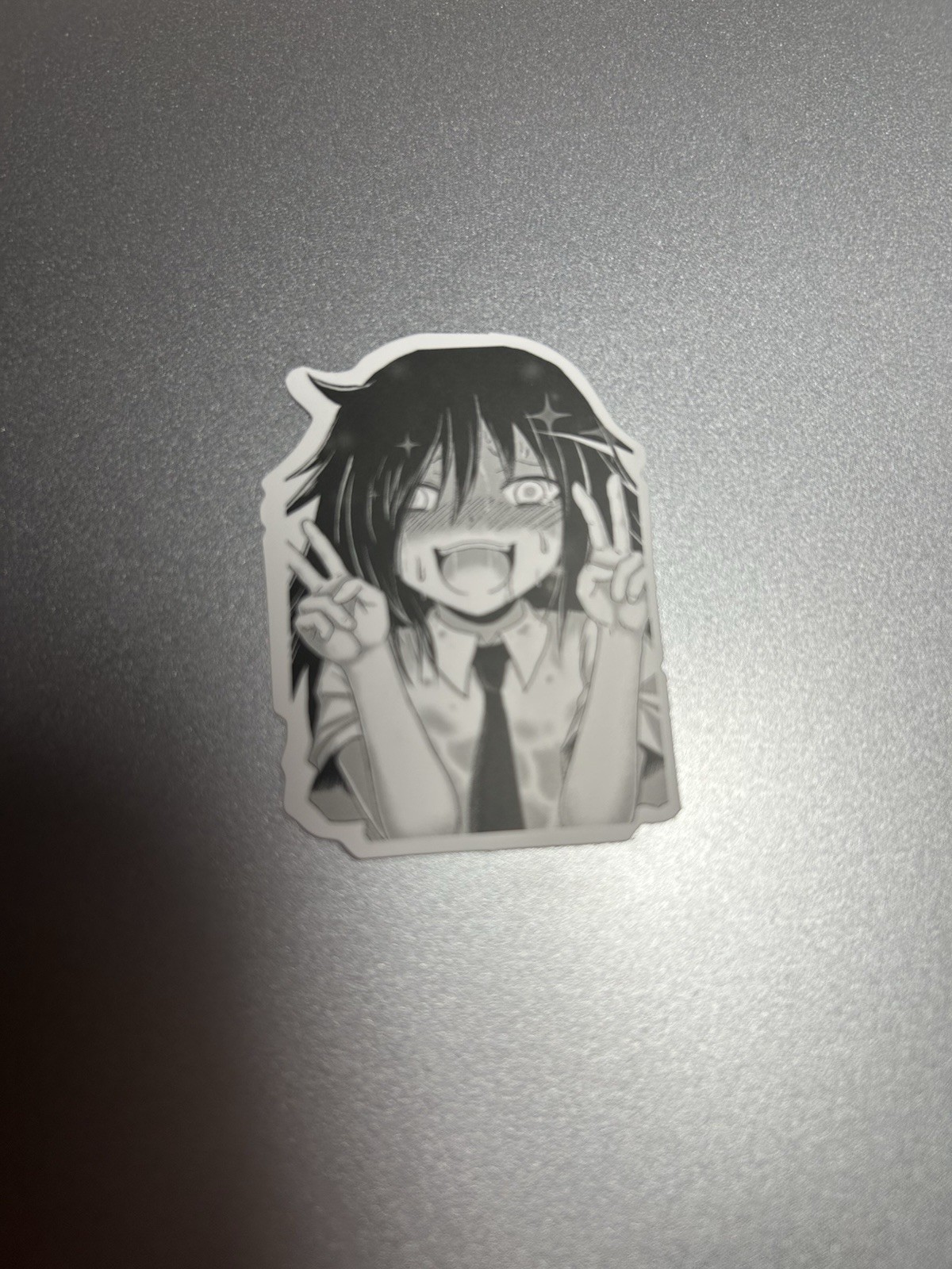 black and white waifu lewd stickers