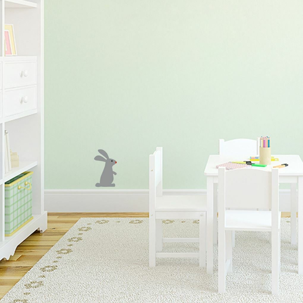 Woodland Forest Bunny Printed Wall Decal – Animals, Nursery, Kids, Bedroom