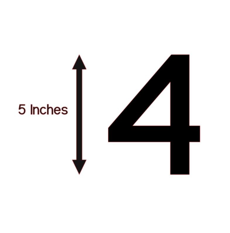 Large Number Stickers Mailbox Address 5" Vinyl Decal Building House Business Car