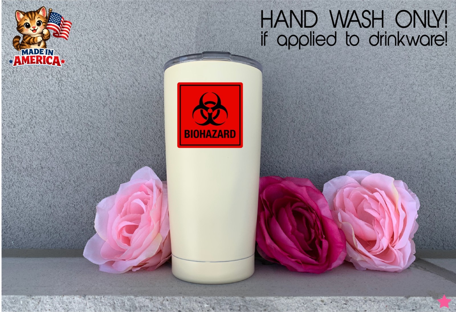 Biohazard Decal Sticker Warning Caution Hazardous Material Shop Safety Attention