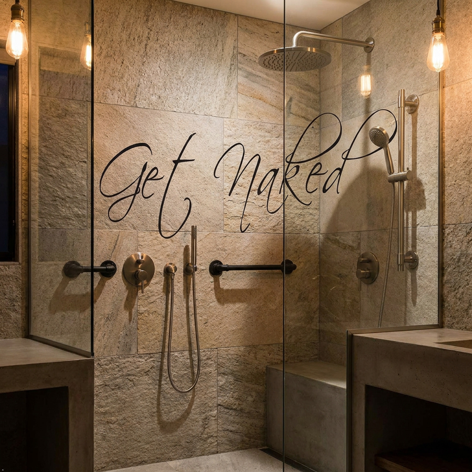 Get Naked Wall Decal Vinyl Bathroom Wall Art Sticker Wall Decals Home Art Decor