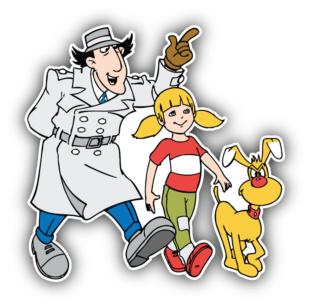 Inspector Gadget Cartoon Brain Penny Sticker Bumper Decal – "SIZES"