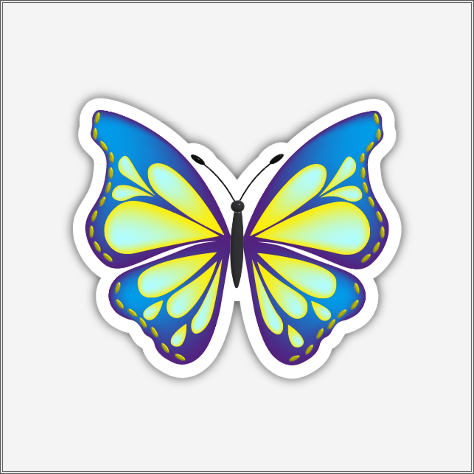 Butterfly Vinyl Sticker Waterproof Aesthetic Decal for Laptop Car Water Bottle