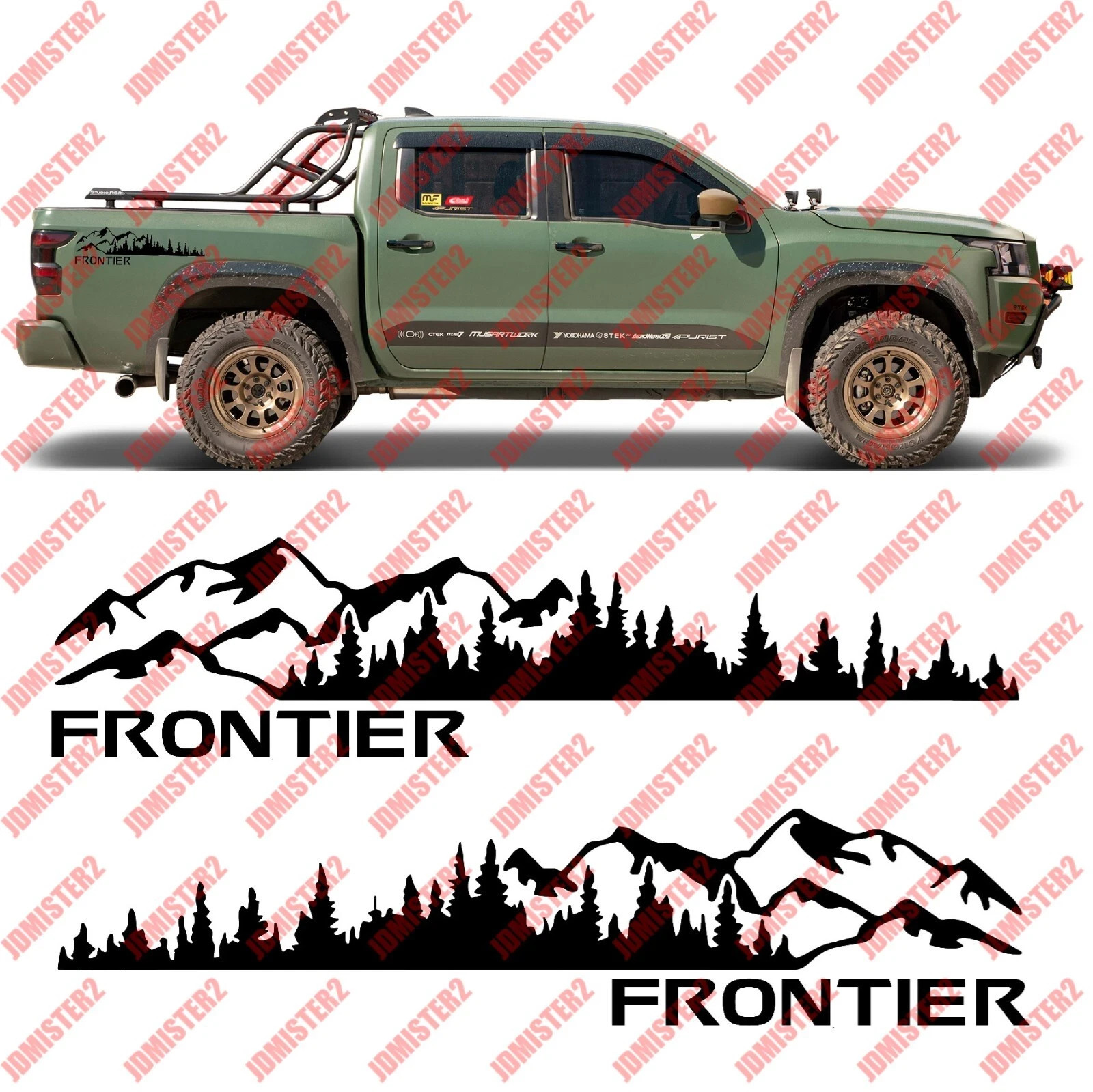 Nissan Frontier Decal Frontier Bedside Die Cut Vinyl Graphics Sticker – Any Size