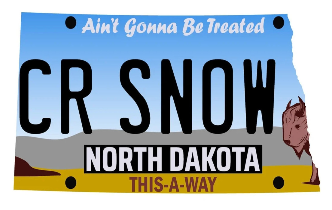 GRATEFUL DEAD North Dakota Cold Rain & Snow Sticker *NEW* Measures 3" x 1.75"