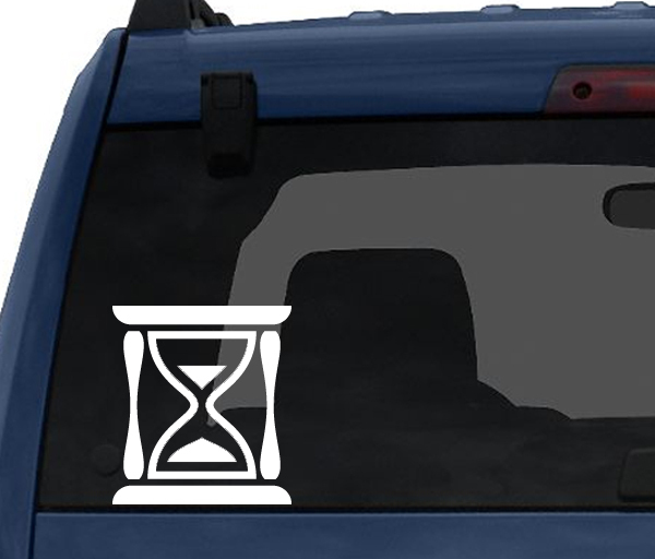 Hour Glass Shape- Sand Glass Time Keeper Silhouette – Car Tablet Vinyl Decal