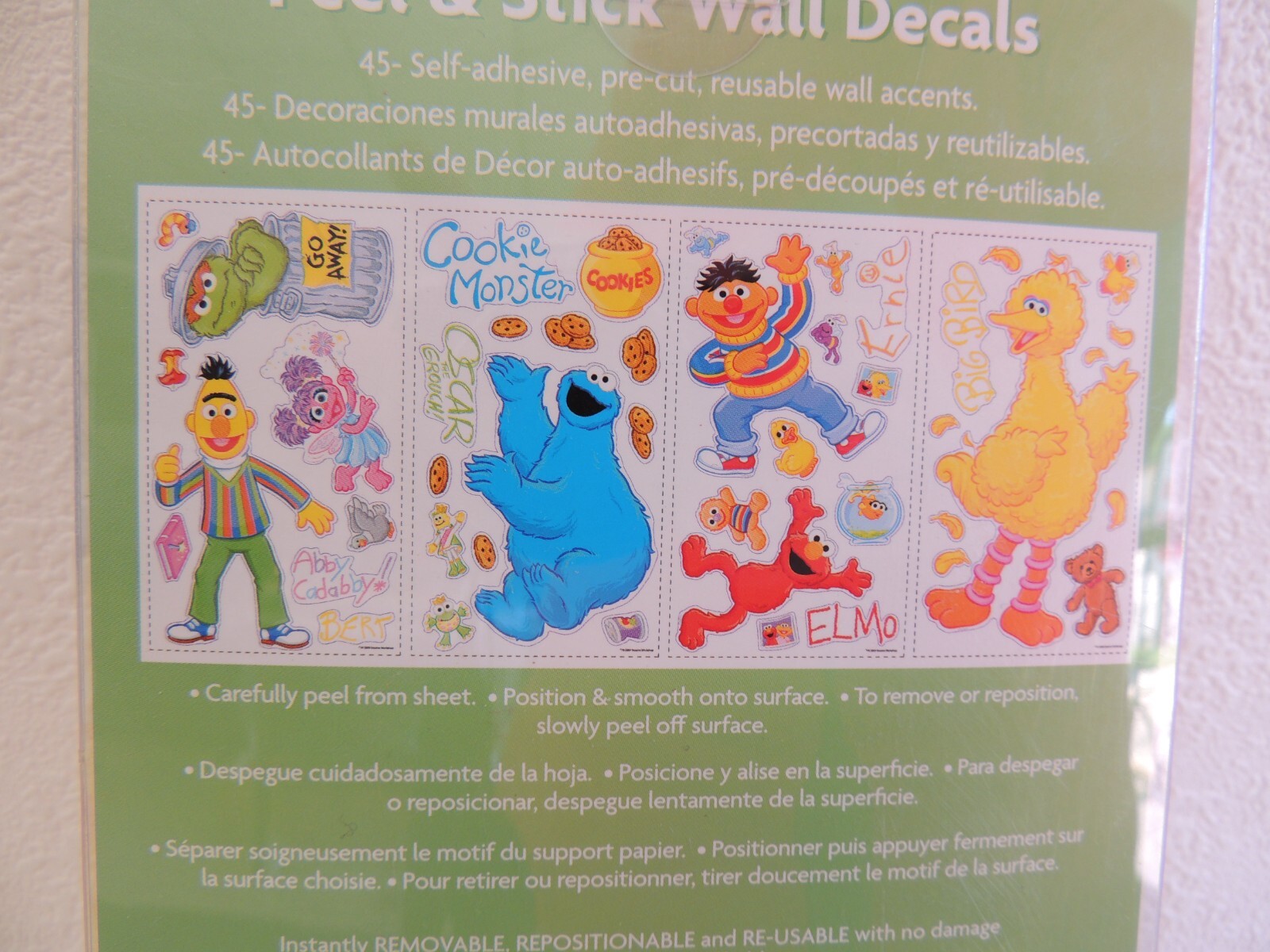 SESAME STREET ROOMMATES PEEL AND STICK WALL DECALS # RMK1384SCS