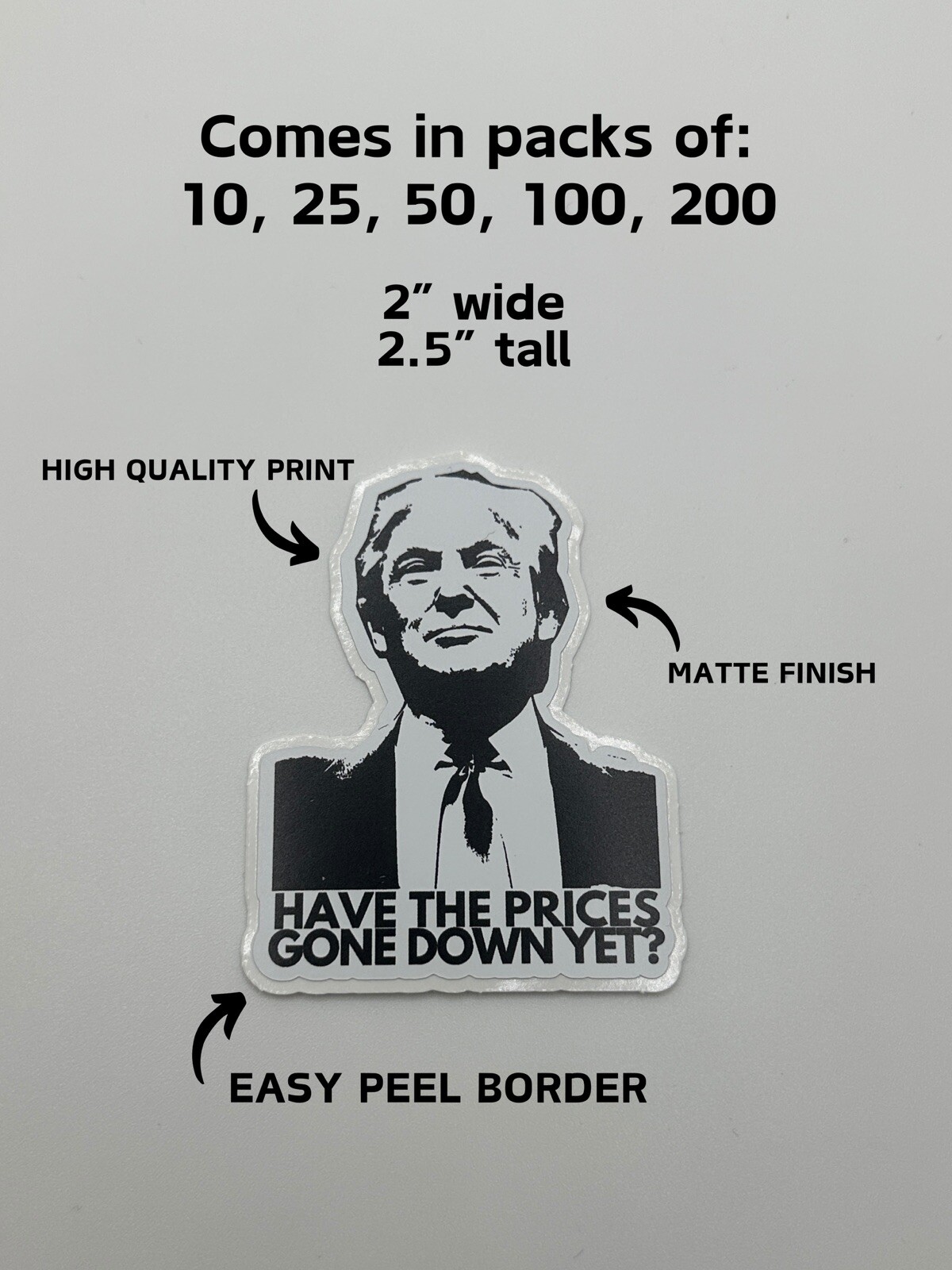Donald Trump Have Prices Gone Down Sticker Decal Grocery Price Gas Pump Station