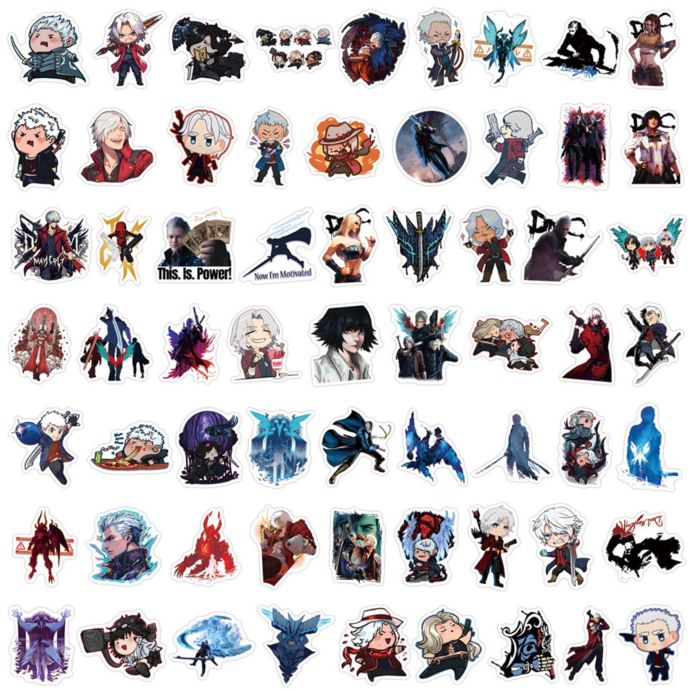 110Pcs Devil May Cry Stickers for Kids Teens Girls Scrapbooking Water Bottles