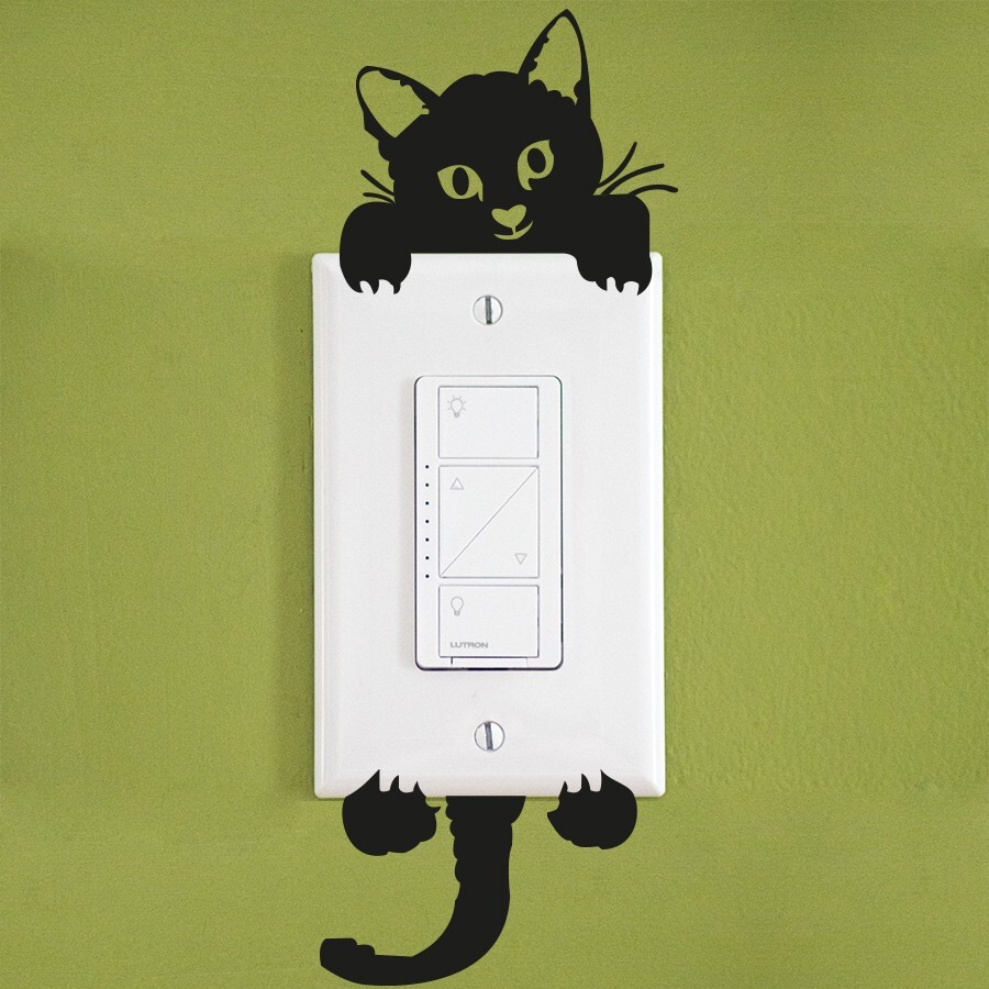 Wall Sticker Cat Switch Any Room 3D Decal Home Décor Brand New Free Shipping