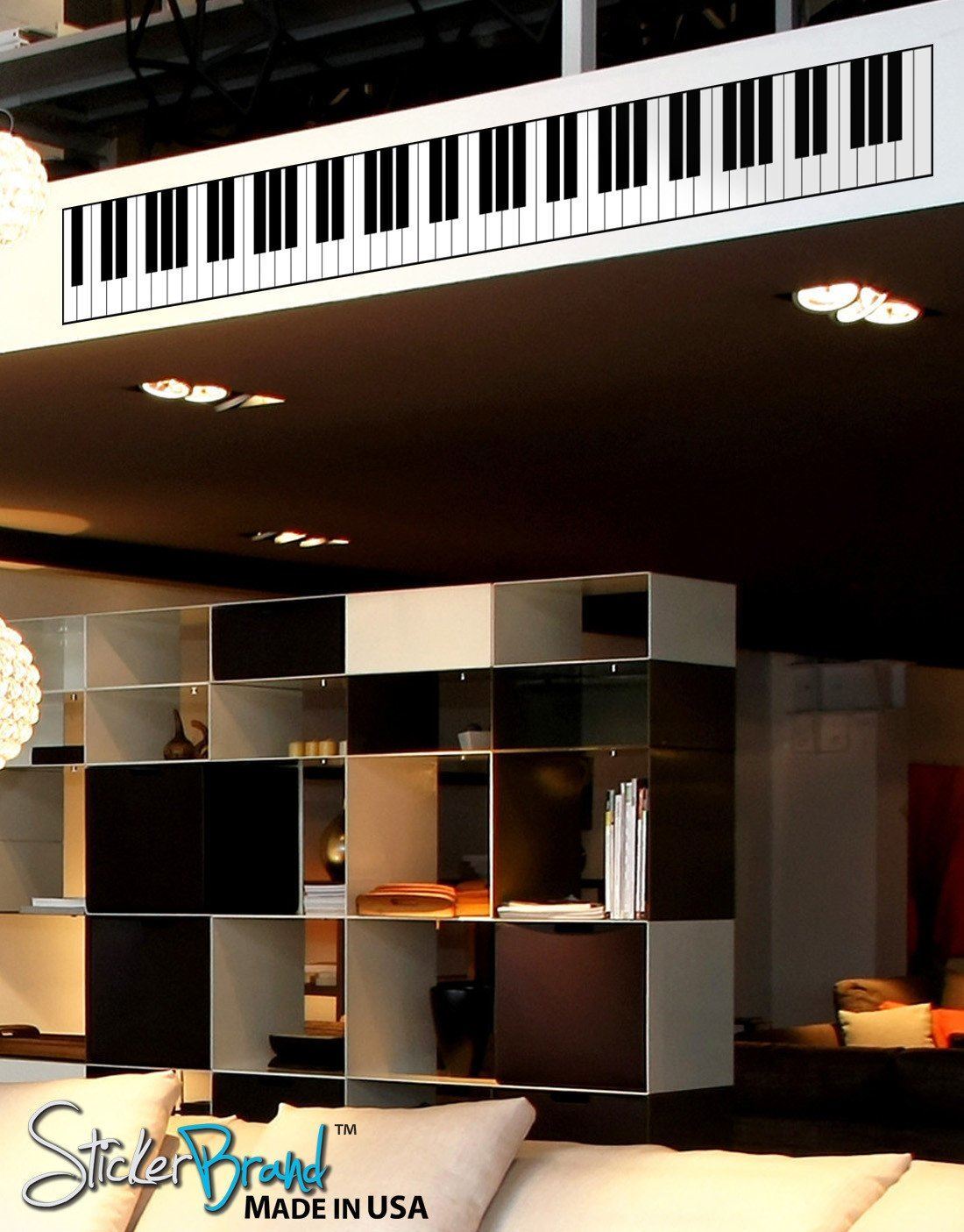 Piano Keys Graphic Wall Decal Sticker. Music Wall Art Decor. Classroom Decor.