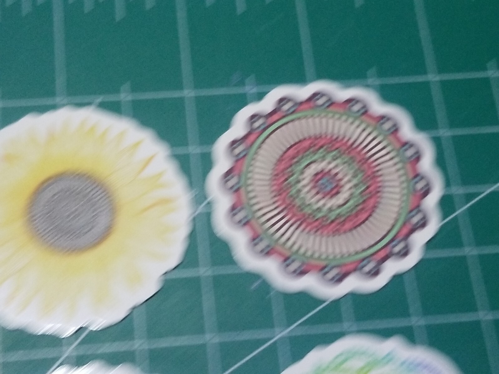 Set Of 6 Mandala Vinyl Decal Stickers Waterproof. 1 3/4" Round. Lot 1