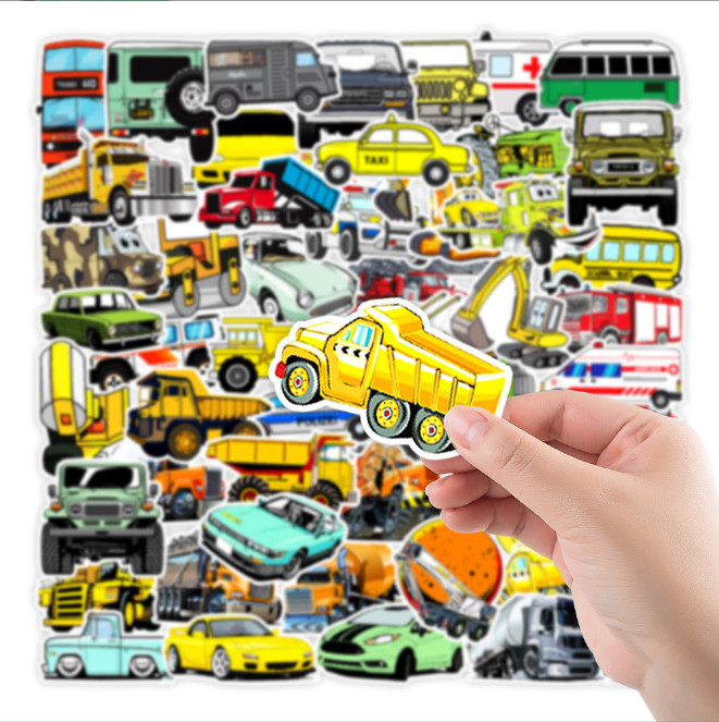50 Pcs Stickers Vehicle Trucks Cars Fridge Luggage Skateboard Phone Laptop Vinyl