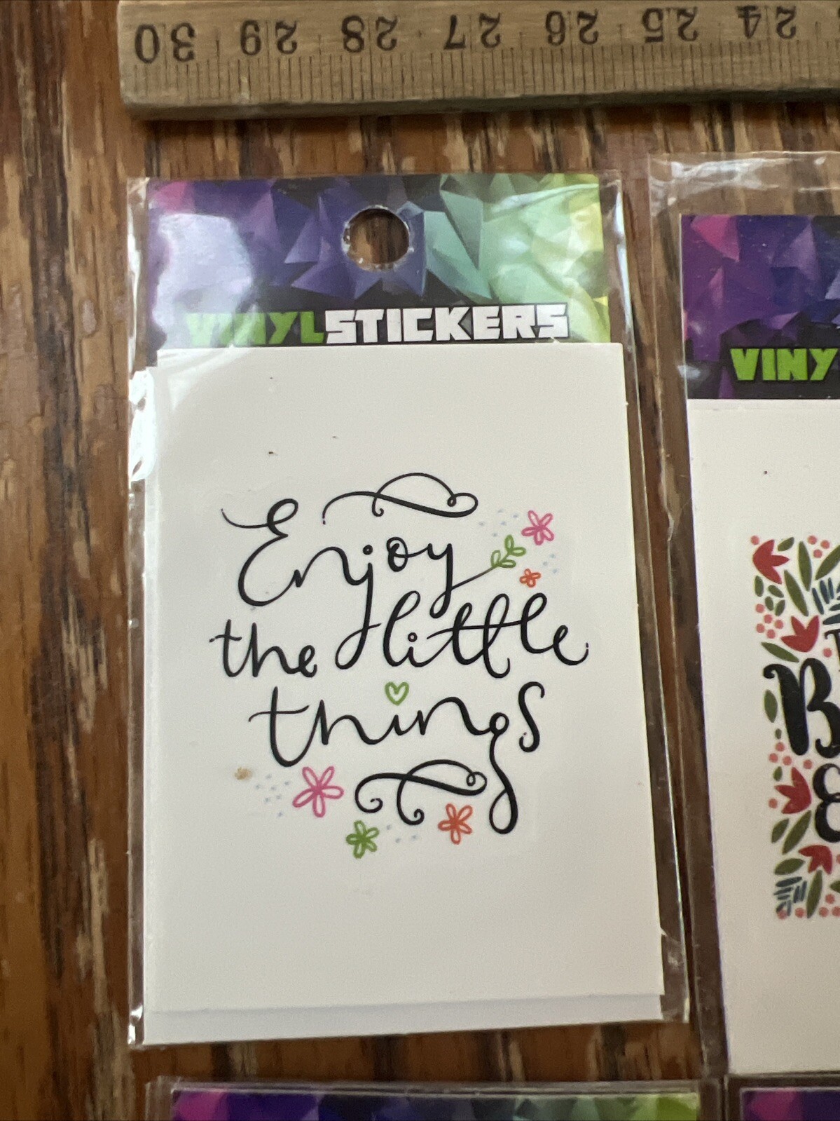 Vinyl Sticker Decal 2 Inch Lot Of 4 Brand New Enjoy The Little Things-Beauty In