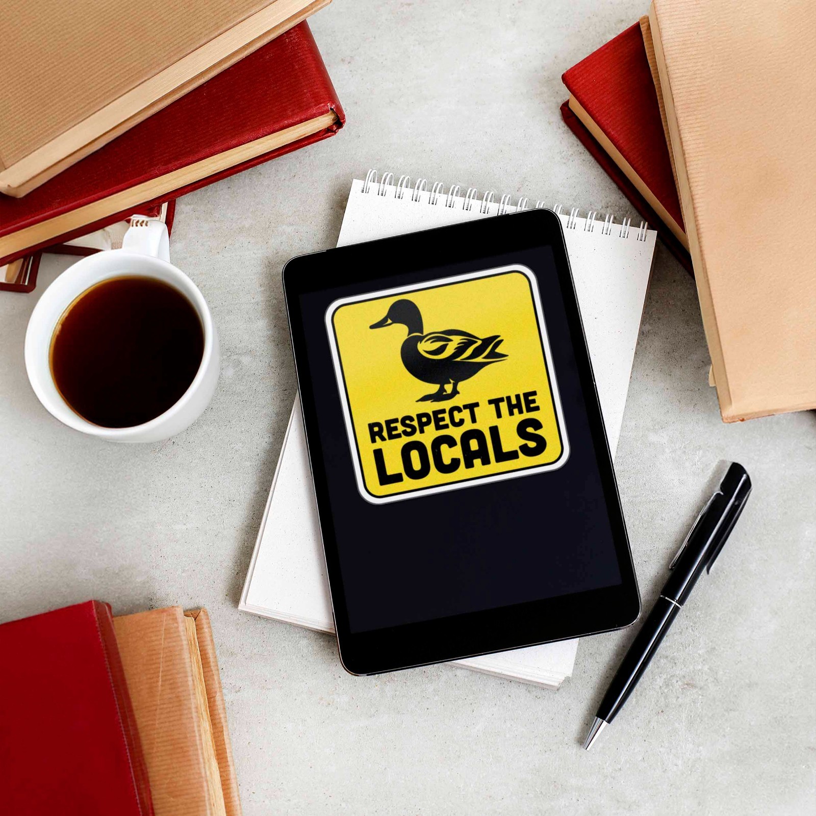 Respect the Locals Mallard Duck Sticker – Bird Decal for Laptop & Water Bottle