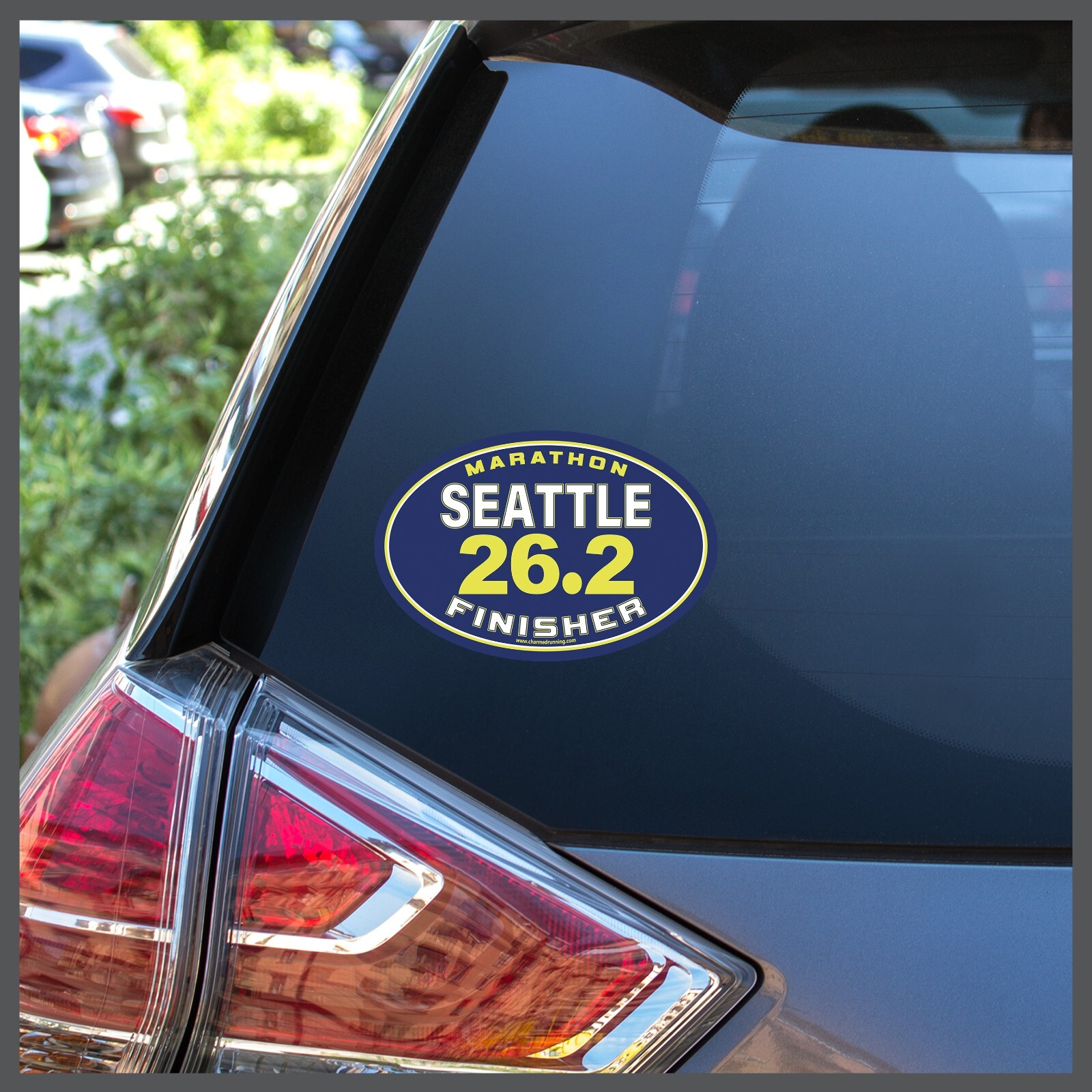 Seattle Marathon 26.2 Finisher CUSTOM YEAR Removable Sticker Decal or Car Magnet