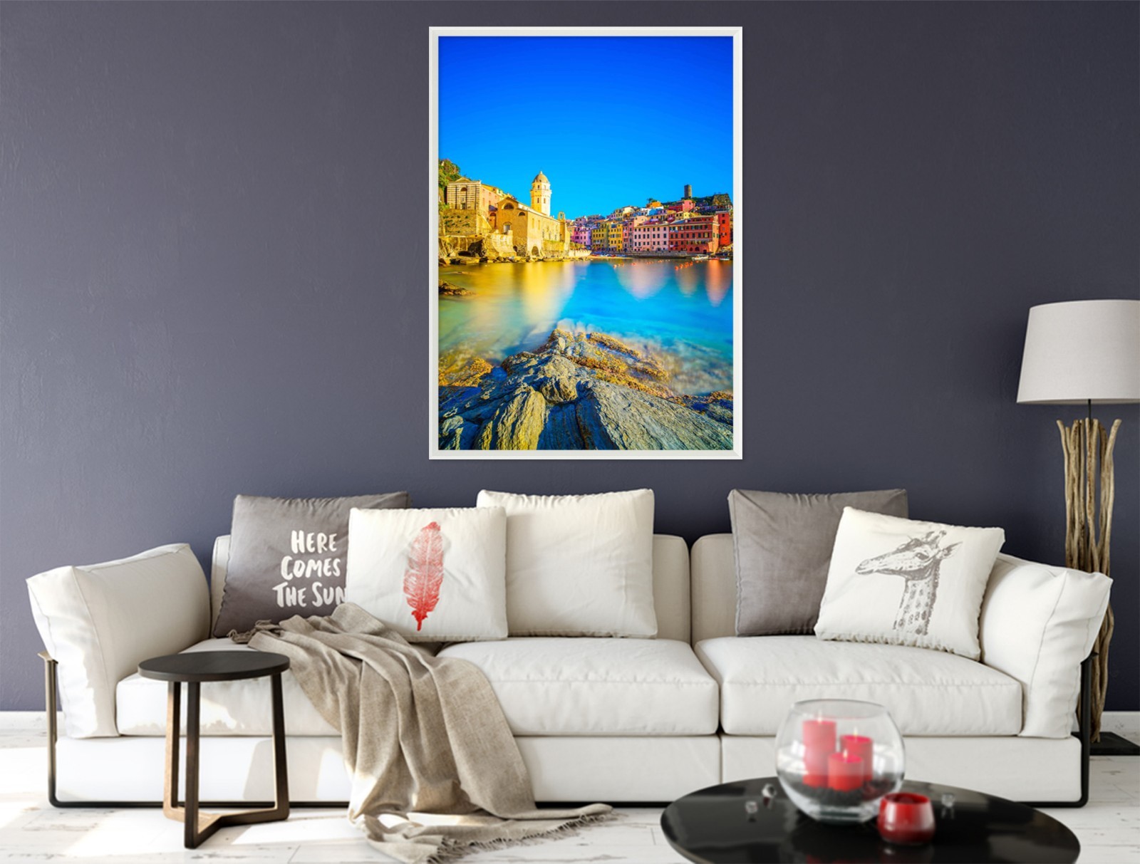 3D City River 445 Fake Framed Poster Home Decor Print Painting Unique Art
