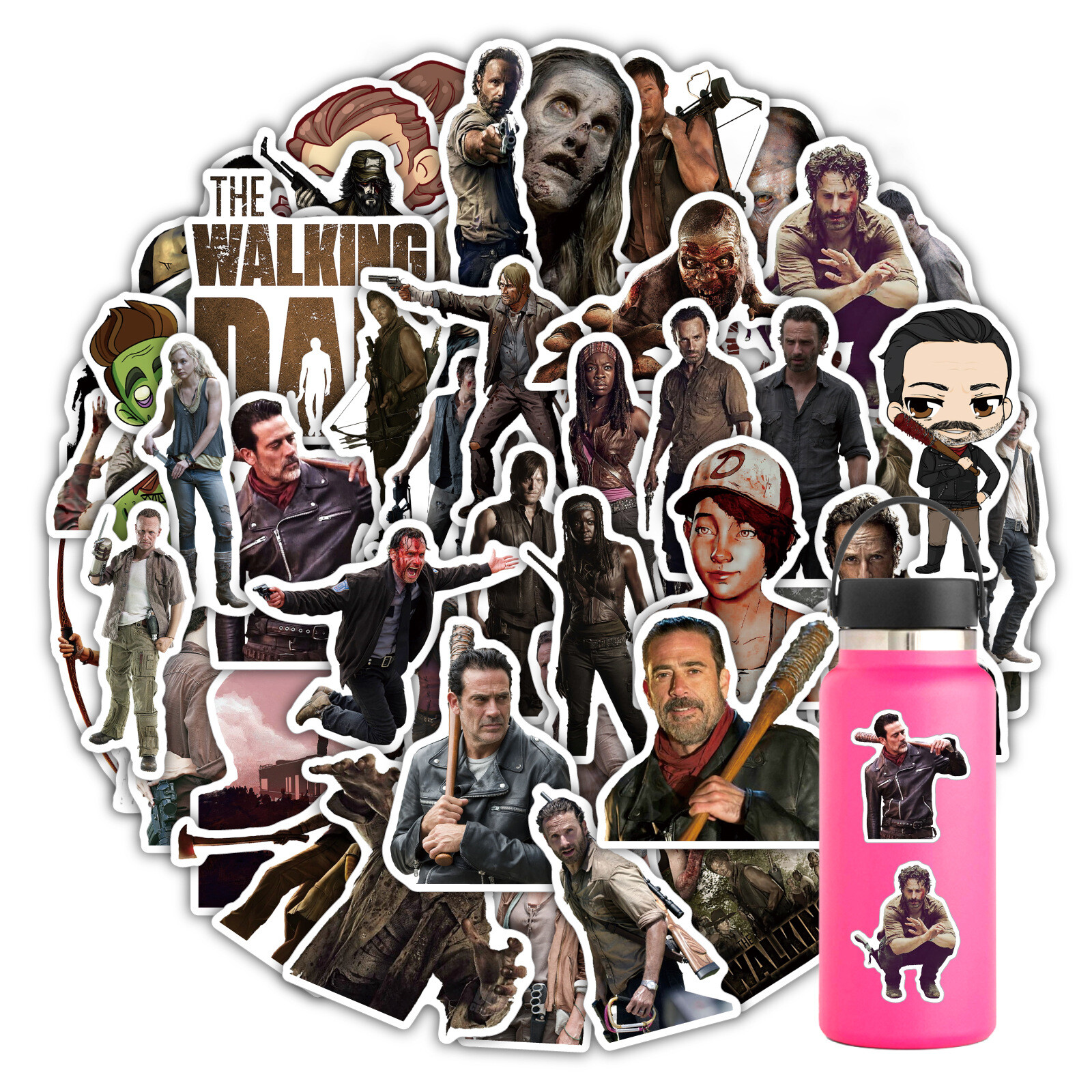 100Pcs The Walking Dead Sticker for Kids Teens Girls Scrapbooking Water Bottles