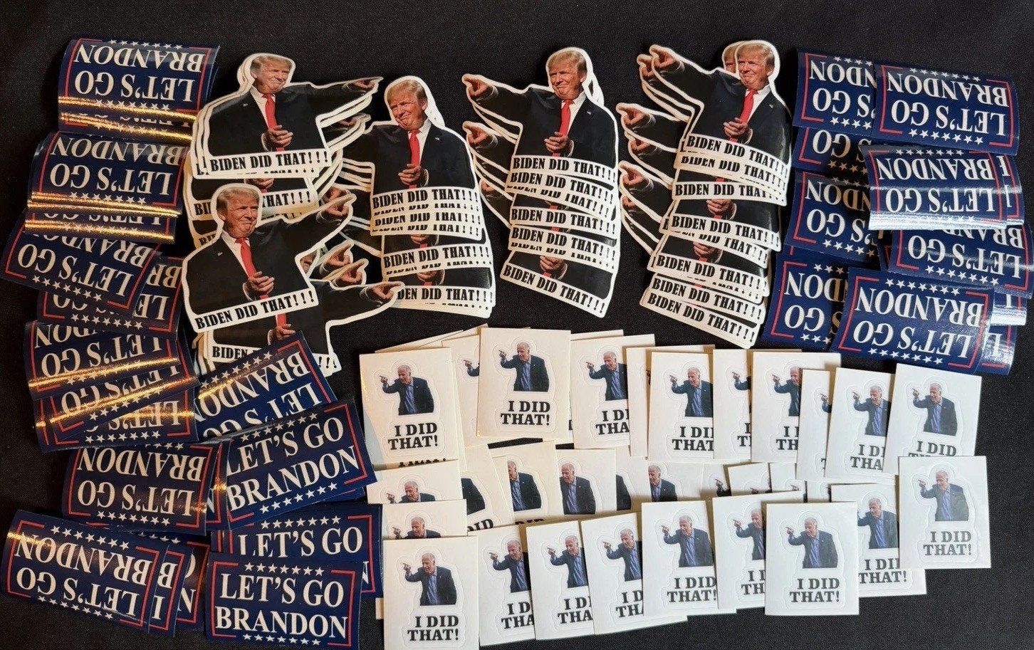 HUGE Political Vinyl Sticker Lot Multicolor Joe Biden President Trump