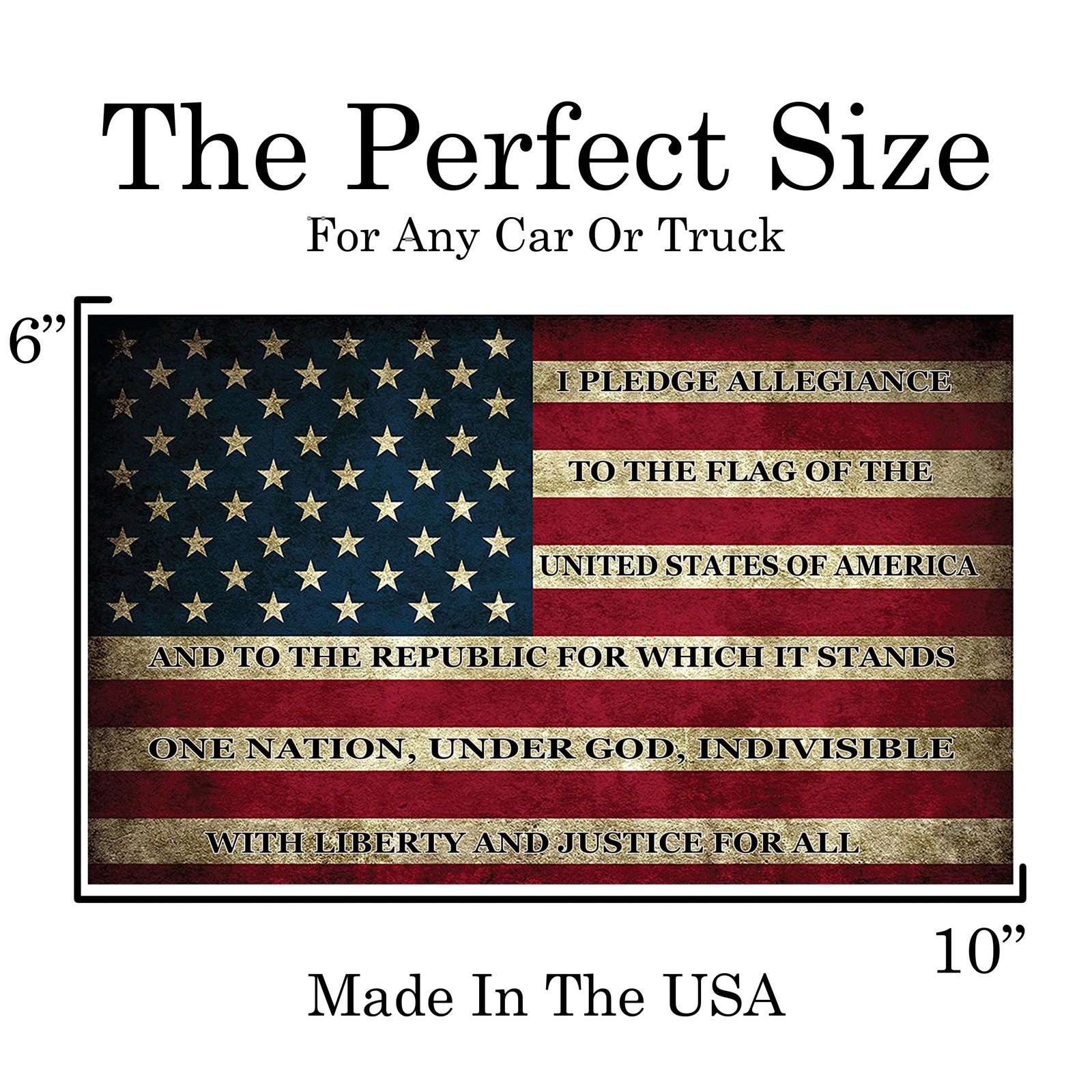 Large Pledge of Allegiance US United States of America USA Flag Car Truck Win…