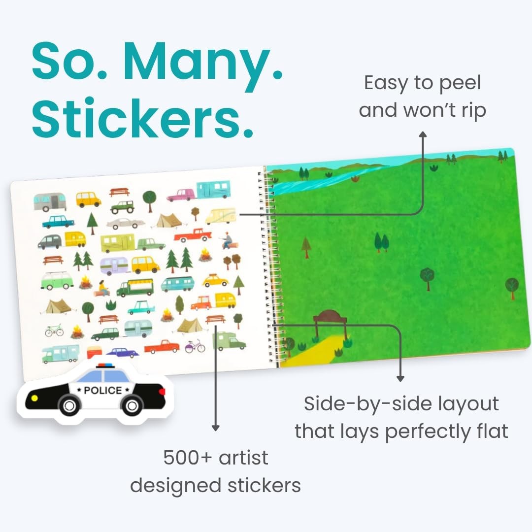 Cupkin Cars, Trucks, Planes & Trains 500+ Sticker Book Ages 2-8 Years