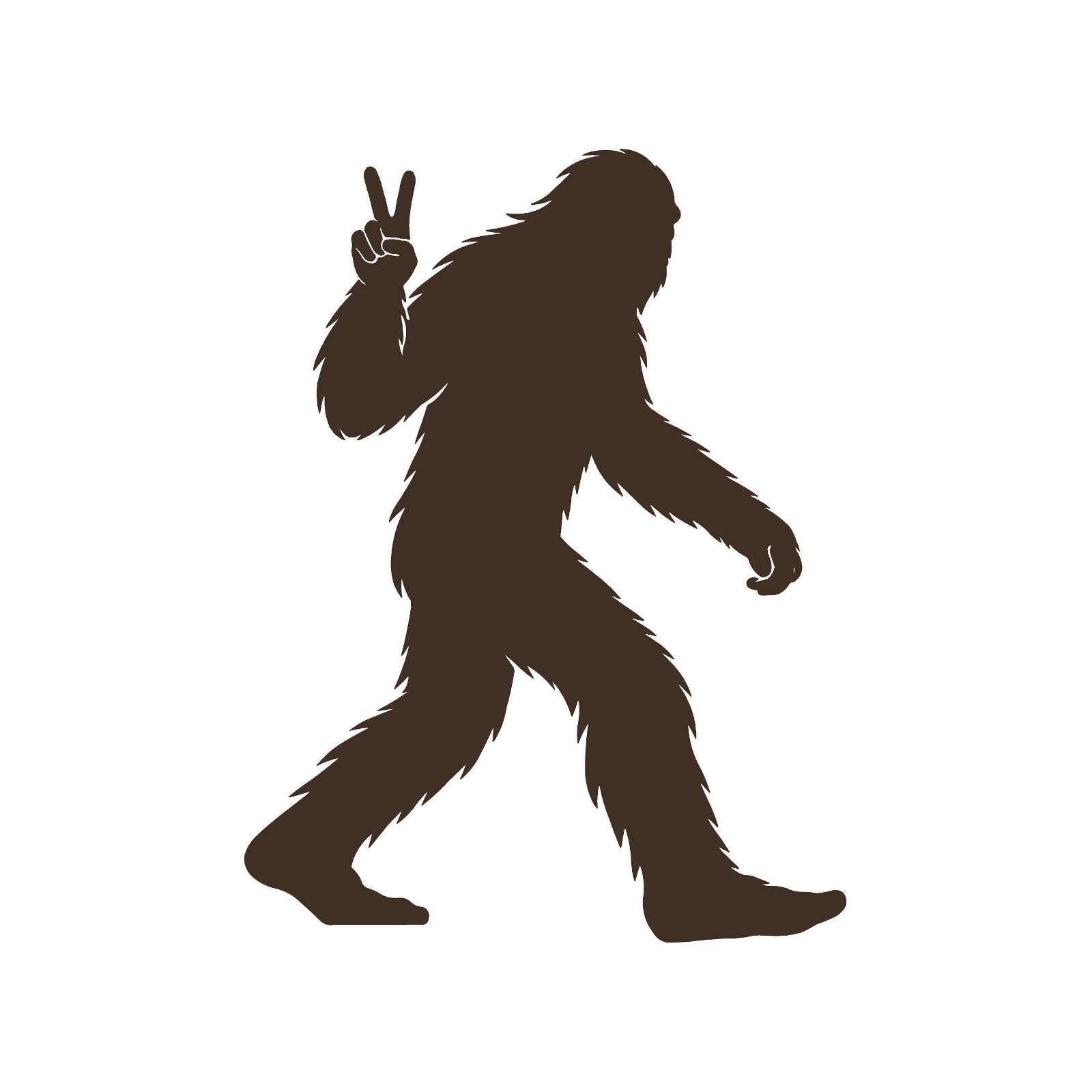 Bigfoot peace sign big foot Vinyl Decal Window peace symbol Sasquatch Sticker