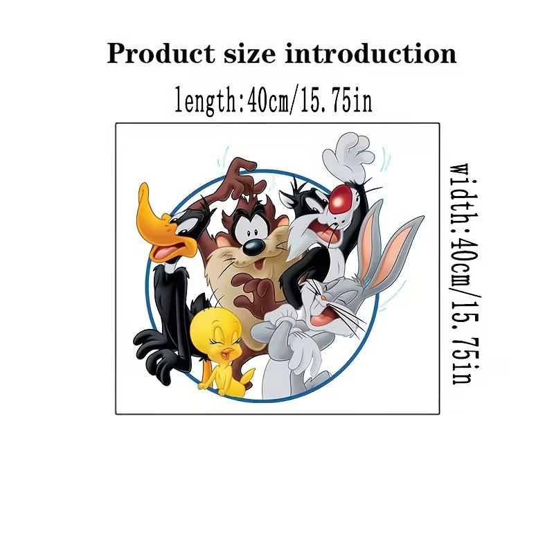 Looney Tunes Bugs Daffy Taz Sylvester Tweety Large Self Adhesive PVC Sticker