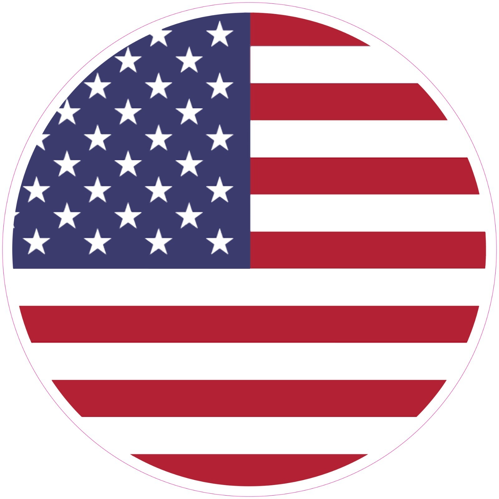 USA United States Round Country Flag Vinyl Decal Sticker Car Truck Bumper Mug