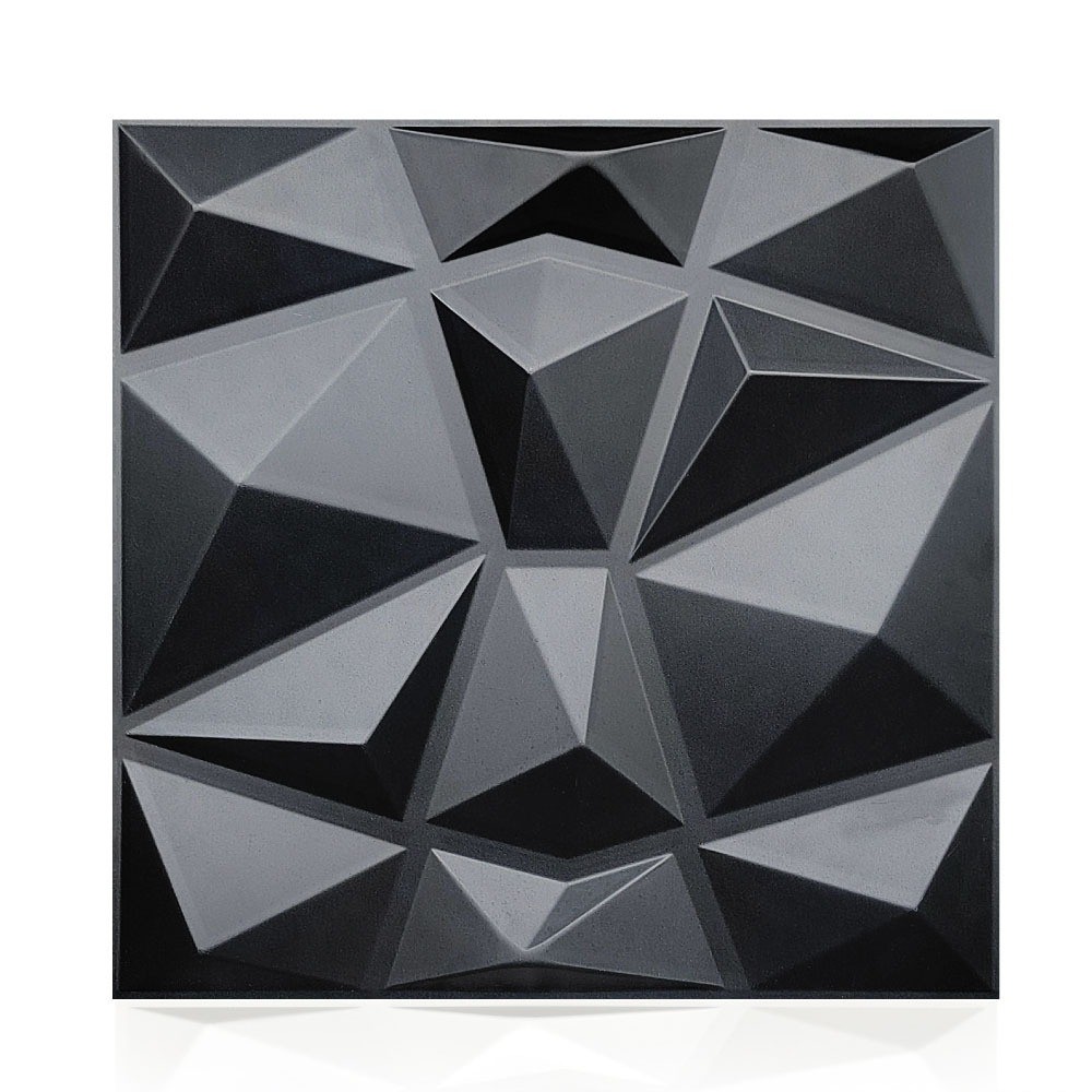 11.8"x11.8" Decorative 3D Wall Panels Diamond PVC Interior Wall Décor 10/20 Pack
