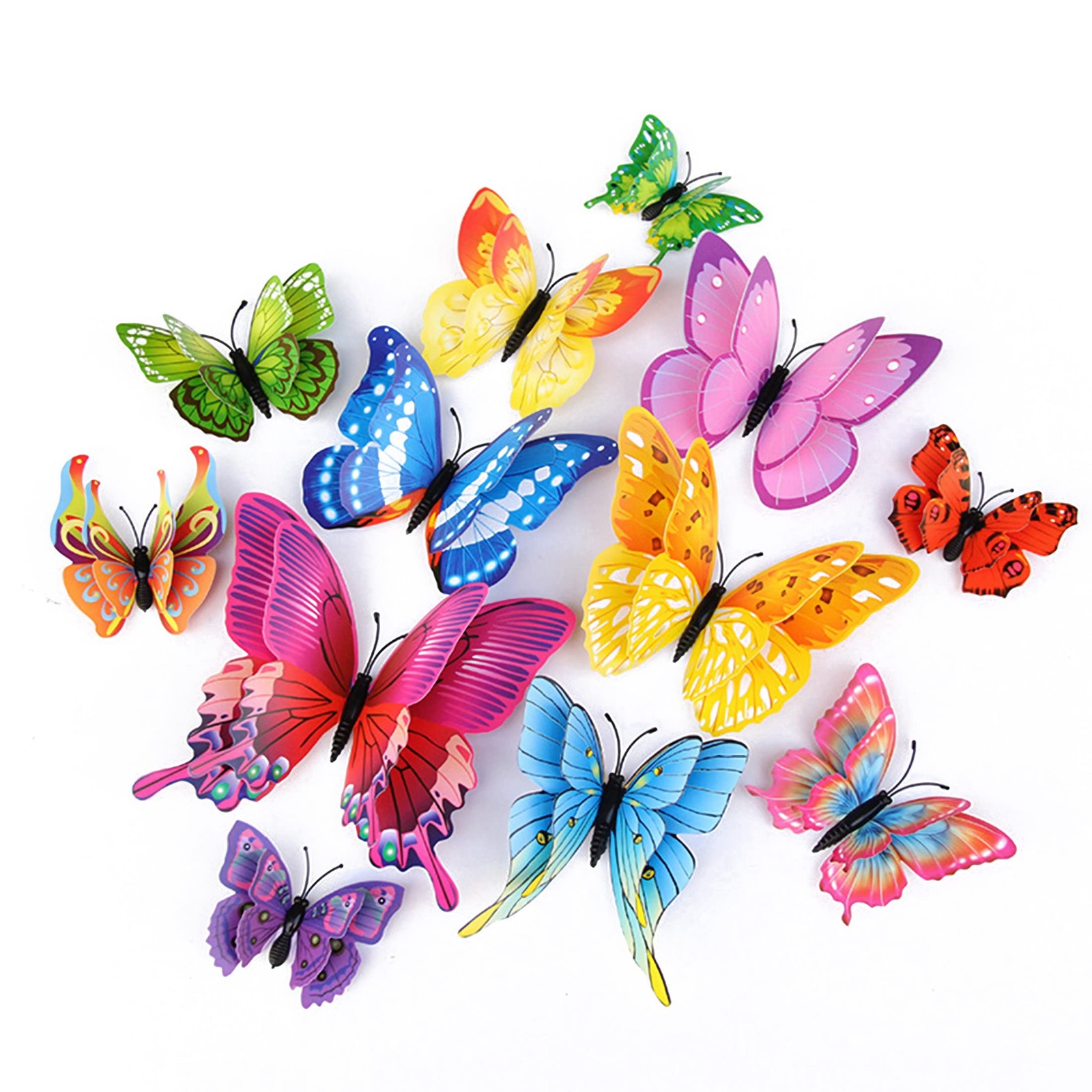 3D Butterfly Wall Decor Stickers 48 PCS with Magnets for Party Decorations