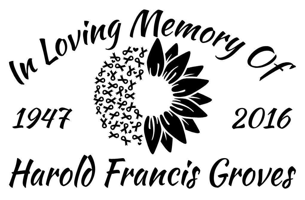 In Loving Memory Decal Cancer Ribbon Flowers | Floral Car Vinyl Sticker Custom