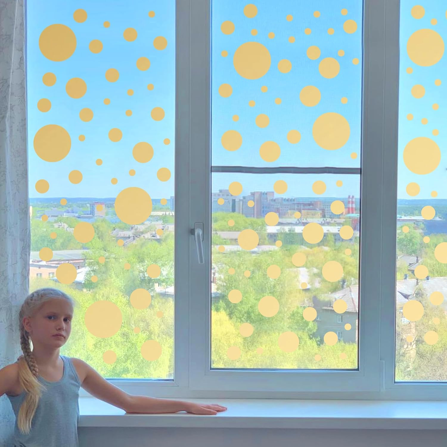 Polka Dot Wall Decals Gold Wall Decal Peel and Stick Kids Decals Removable round