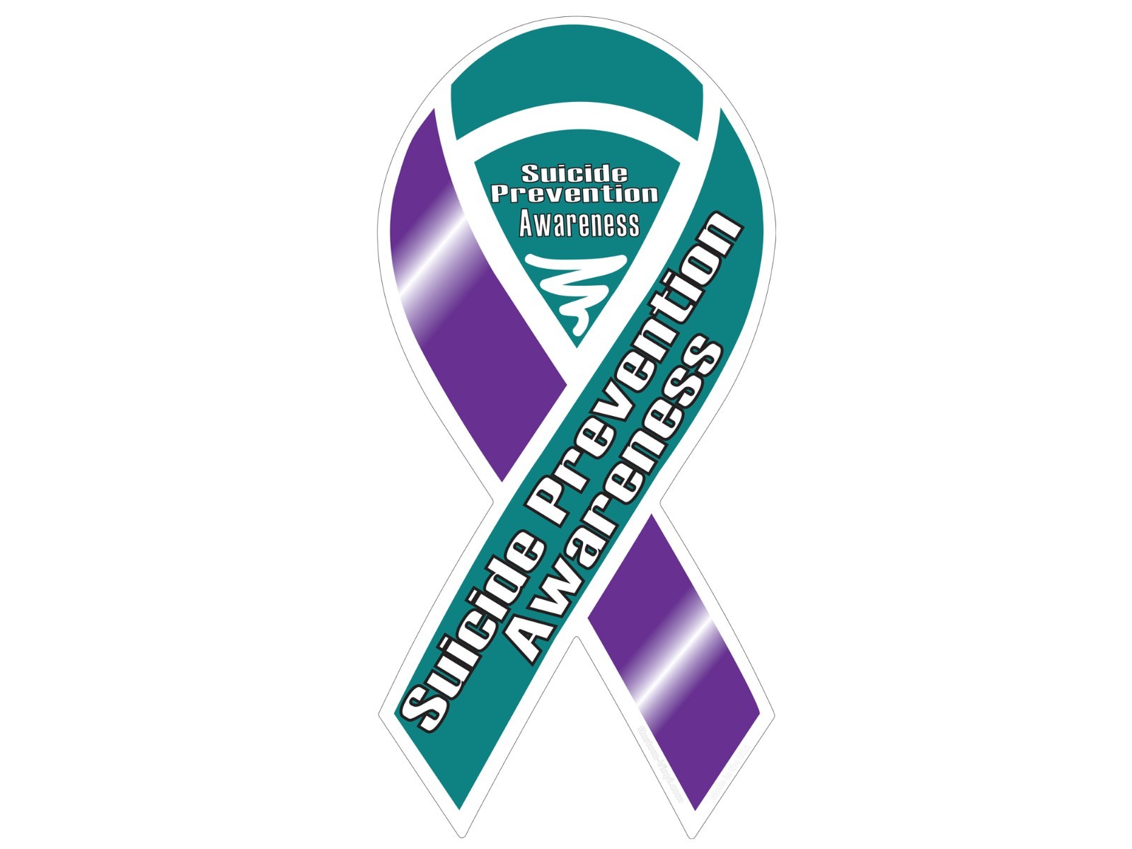 Suicide Awareness Prevention Remembrance Ribbon Vinyl Decal Sticker Choose Size