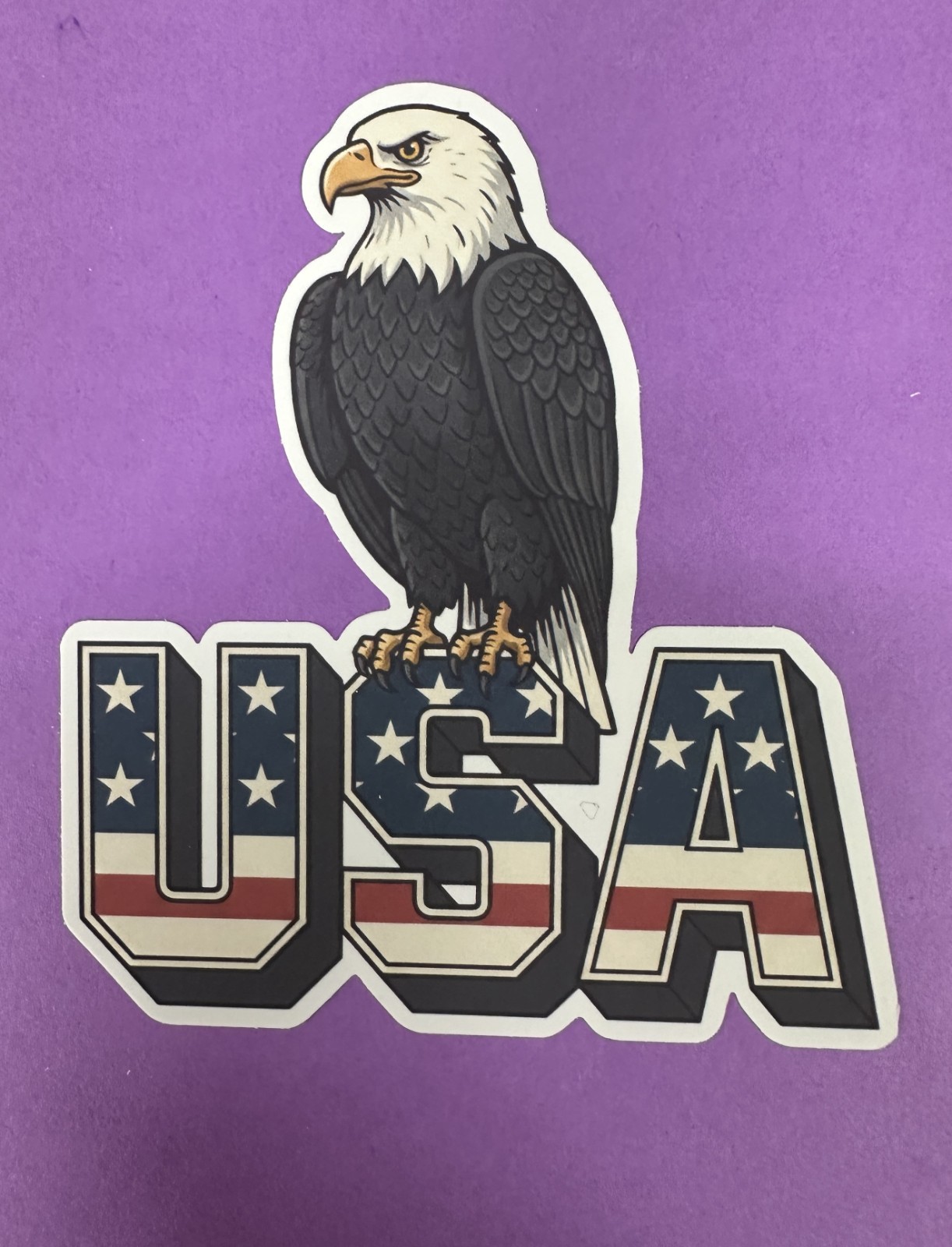 5 inch USA Bald Eagle Patriotic American Flag Vinyl Sticker Decal Car