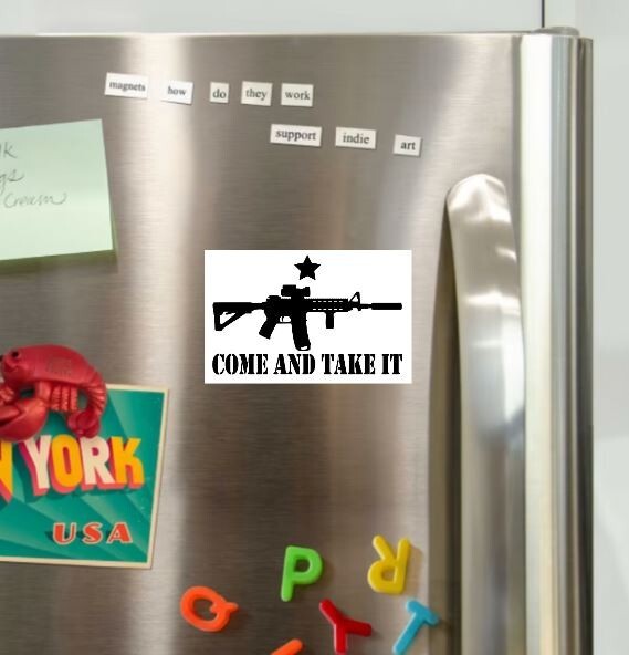 Come And Take It AR-15 Die Cut Glossy Fridge Magnet